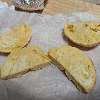 Chamo's Bagel & Grill - Egg bagel with hardly any butter on it. - Bagels Near Me - Neptune City, New Jersey Chamo's Bagel & Grill - Egg bagel with hardly any butter on it. - Bagels Near Me - Neptune City, New Jersey