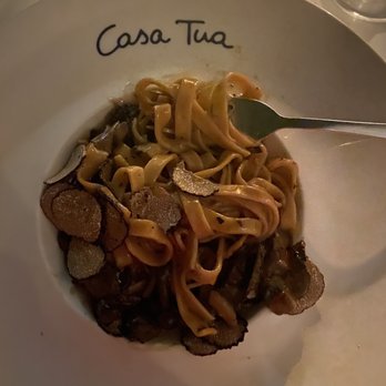 Casa Tua - Fettuccine with Wild Mixed Mushrooms, Black Truffle and Parmesan Cheese Fonduta $40 - Italian Near Me - Miami Beach, Florida Casa Tua - Fettuccine with Wild Mixed Mushrooms, Black Truffle and Parmesan Cheese Fonduta $40 - Italian Near Me - Miami Beach, Florida