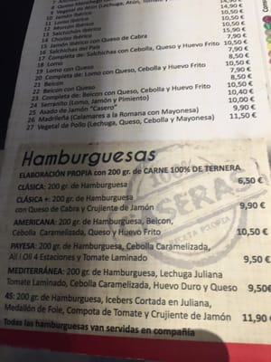 Menu photo 3 Las 4 Estaciones Viladecans, B