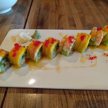 Roots - Yummy Shrimp Mango roll - Asian Fusion Near Me - Princeton, New Jersey Roots - Yummy Shrimp Mango roll - Asian Fusion Near Me - Princeton, New Jersey