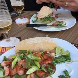 Café De Blonde Pater - Shrimp salad and pastrami sandwiches