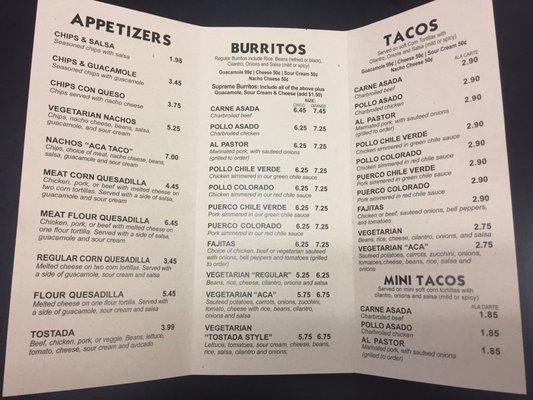 Menu photo 1 Aca Taco Nord Chico, CA Menu photo 1 Aca Taco Nord Chico, CA