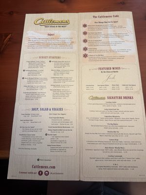 Menu photo 4 Cattlemens Steakhouse Redding, CA