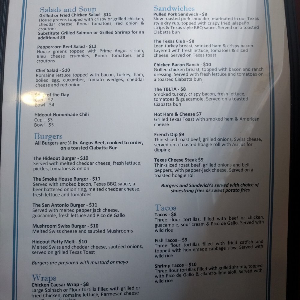 The Hideout Grill - American Near Me - Brownwood, Texas The Hideout Grill - American Near Me - Brownwood, Texas