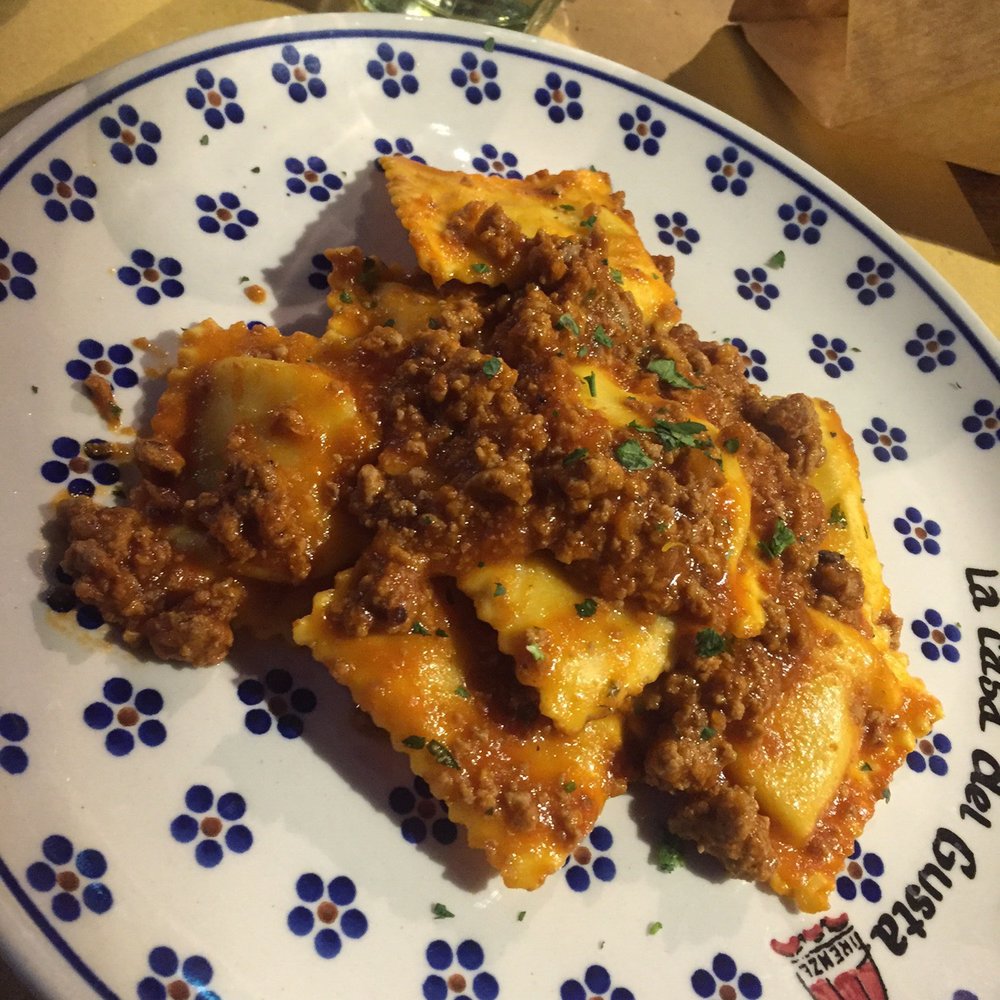 Gustaosteria - Ravioli with lamb ragu - Italian Near Me - Florence, FI Gustaosteria - Ravioli with lamb ragu - Italian Near Me - Florence, FI
