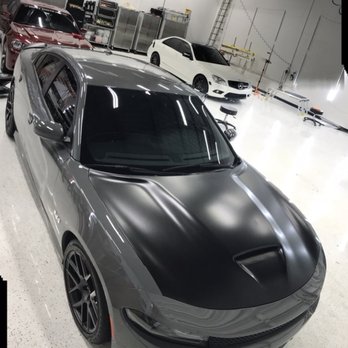 Morpheus Design - Satin black hood wrap on Dodge Charger - Vehicle Wraps Near Me - Lake Worth, Florida Morpheus Design - Satin black hood wrap on Dodge Charger - Vehicle Wraps Near Me - Lake Worth, Florida