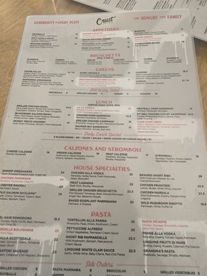 Menu photo 1 Crust Simply Italian Peoria, AZ Menu photo 1 Crust Simply Italian Peoria, AZ
