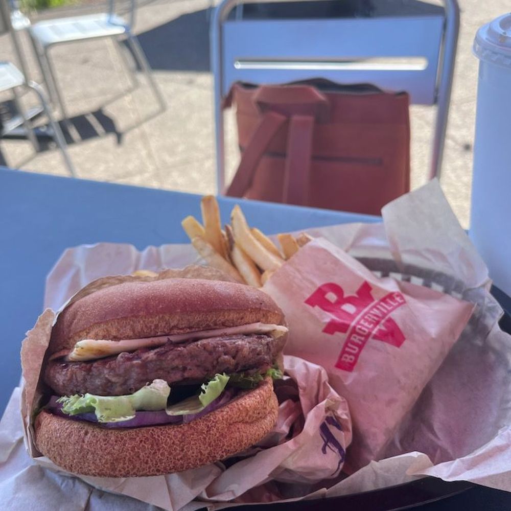 Veggie burger on gf bun Veggie burger on gf bun