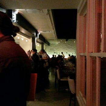 Dirt Candy - Long main dining area. Seats are close to each other. Try not to bring too much. - Vegetarian Near Me - New York, New York