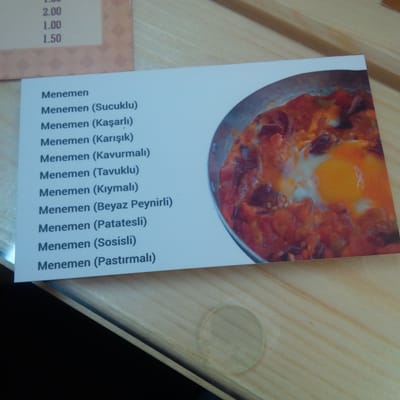 Menu photo 1 Meşhur Menemenci Istanbul, 34 Menu photo 1 Meşhur Menemenci Istanbul, 34