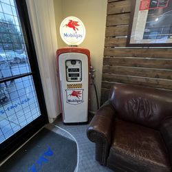 Doug's Auto Collision Center - Gas pump decoration in the waiting area/ front office