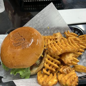 Burger Bite - Cheese Burger Combo with waffle fries and - Burgers Near Me - Chicago, Illinois