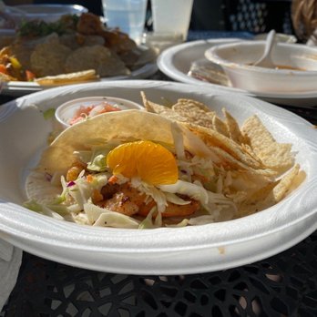 Alabama Jack's - Shrimp taco fresh green cabbage perfectly cooked good seasoning with a nice citrus topping - Seafood Near Me - Key Largo, Florida