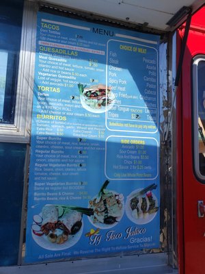 Menu photo 1 Tacos Jalisco Benicia, CA