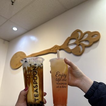 Teaspoon Milpitas - Darken Caramel milk tea and guava sunset - Coffee & Tea Near Me - Milpitas, California Teaspoon Milpitas - Darken Caramel milk tea and guava sunset - Coffee & Tea Near Me - Milpitas, California