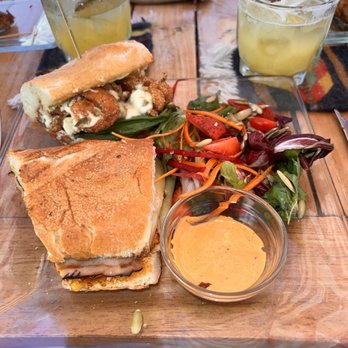 No Sé Nada - The top half is the French Quarter Shrimp and the bottom 1/2 is the Cuban Sandwich. - Cocktail Bars Near Me - Puerto Vallarta, JAL No Sé Nada - The top half is the French Quarter Shrimp and the bottom 1/2 is the Cuban Sandwich. - Cocktail Bars Near Me - Puerto Vallarta, JAL