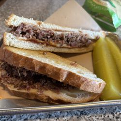 Generations Coffee & Sandwich Shop - Brisket Sandwich (I asked for the side of pickles.)