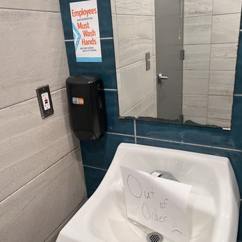 Moe's Southwest Grill - Bathroom dirty, sink out of order. - Mexican Near Me - Locust Grove, Georgia