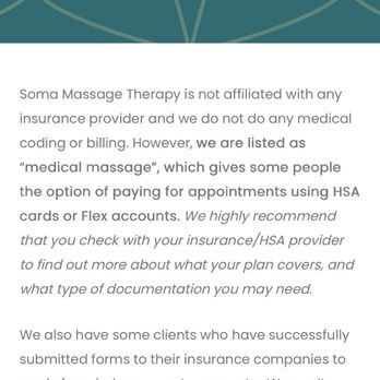 Soma Massage Therapy - HSA/FSA payment advertising - Massage Near Me - Denton, Texas Soma Massage Therapy - HSA/FSA payment advertising - Massage Near Me - Denton, Texas