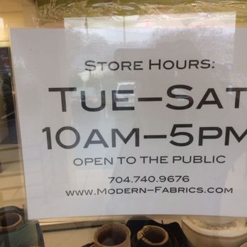 Modern Fabrics - Store Hours - Fabric Stores Near Me - Huntersville, North Carolina Modern Fabrics - Store Hours - Fabric Stores Near Me - Huntersville, North Carolina