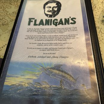 Flanigan's - Menu front - American Near Me - Oakland Park, Florida