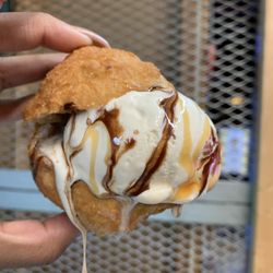 Gene Bean’s Festival of Fun - Zeppole stuffed with salted caramel ice cream
