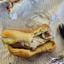 KFC - KFC snickers. Its basically like half a chicken sandwich. Pretty good.