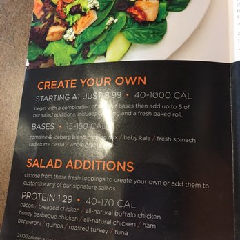 Saladworks - a menu for a salad - Salad Near Me - Dover, Delaware Saladworks - a menu for a salad - Salad Near Me - Dover, Delaware