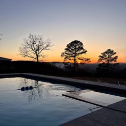 Horseback Riding At Rocky Acres Eureka Springs - Enjoy our pool and hot tub at sunset