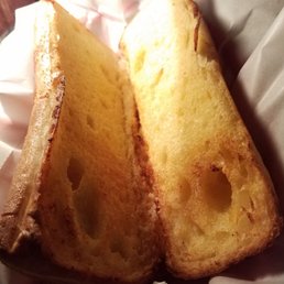 Garlic Bread under the table lamp