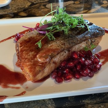 Carson Kitchen - Pomegranate Bourbon Glazed Salmon - New American Near Me - Las Vegas, Nevada