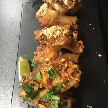 Doragon Eatery - Wing sampler- Korean black garlic, Thai peanut, and Vietnamese - Ramen Near Me - Ashland, Massachusetts Doragon Eatery - Wing sampler- Korean black garlic, Thai peanut, and Vietnamese - Ramen Near Me - Ashland, Massachusetts
