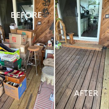 JunkHustle Junk Removal - Backyard patio cleanout - Junk Removal & Hauling Near Me