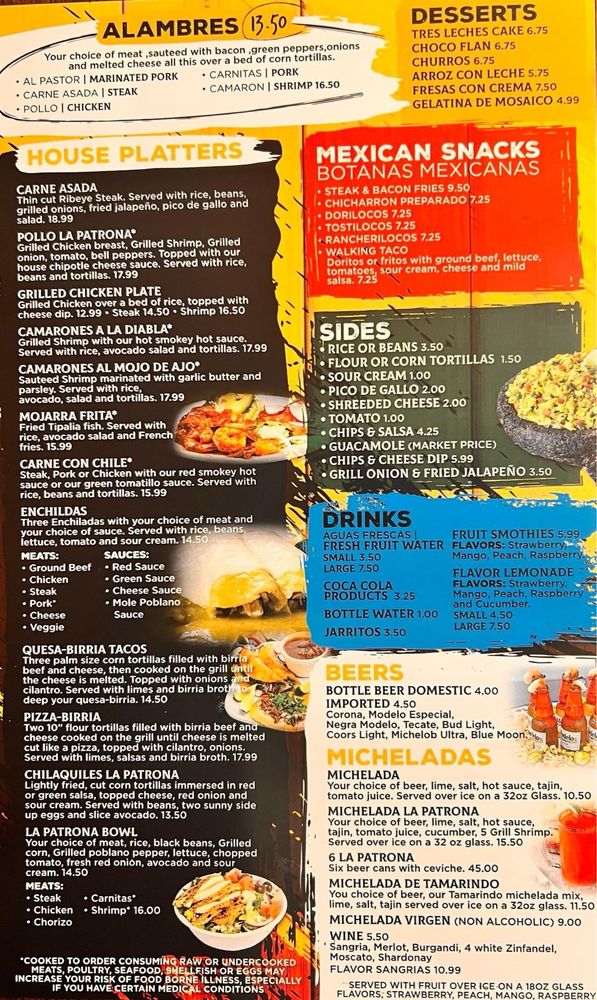 Food from Taqueria La Patrona