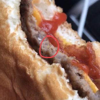 McDonald's - HAIR STICKING OUT OF BEEF PATTY ON A CHEESEBURGER! - Burgers Near Me - King City, California