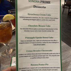 Sonora Prime - Desserts
