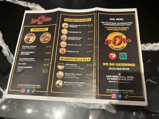 Menu photo 2 La Olla Colombiana Brea, CA Menu photo 2 La Olla Colombiana Brea, CA