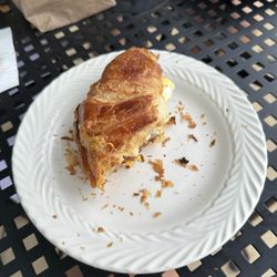 Verona Coffee House - Croissant sandwich with bacon, egg, and cheese