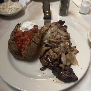 White Crown Cafe - Friday Steak special, smothered in onions, mushrooms, and a loaded baked potato! - Restaurants Near Me - Canton, Ohio White Crown Cafe - Friday Steak special, smothered in onions, mushrooms, and a loaded baked potato! - Restaurants Near Me - Canton, Ohio