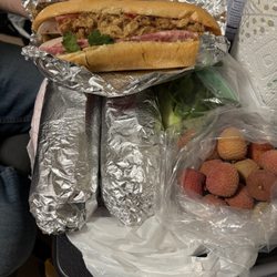 T&T Asian foods - Bánh mì thịt nguội and lychee