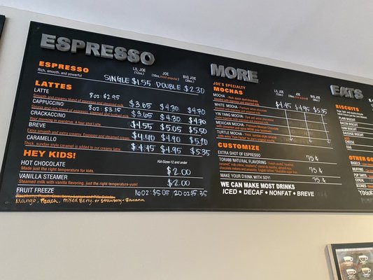 Menu photo 4 Jittery Joe's Watkinsville, GA