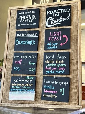 Menu photo 2 Phoenix Coffee Cleveland, OH Menu photo 2 Phoenix Coffee Cleveland, OH
