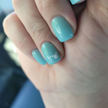 Bubble Nails Spa - Disney nails - Beautiful Springtime color - Nail Salons Near Me - Melbourne, Florida