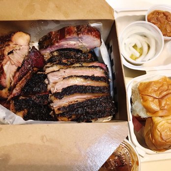 Sunset Texas Barbecue - Two pounds of mid-cut to lean brisket and about half a pound of ribs. Sweet rolls and beans! Yummy - Barbeque Near Me - Honolulu, Hawaii Sunset Texas Barbecue - Two pounds of mid-cut to lean brisket and about half a pound of ribs. Sweet rolls and beans! Yummy - Barbeque Near Me - Honolulu, Hawaii