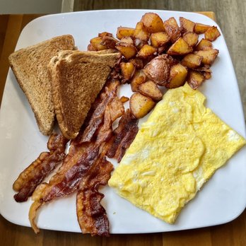 Red Rose Cafe - "Egg Plate" (two eggs, bacon, home fries, toast) - Bakeries Near Me - Colchester, Connecticut Red Rose Cafe - "Egg Plate" (two eggs, bacon, home fries, toast) - Bakeries Near Me - Colchester, Connecticut