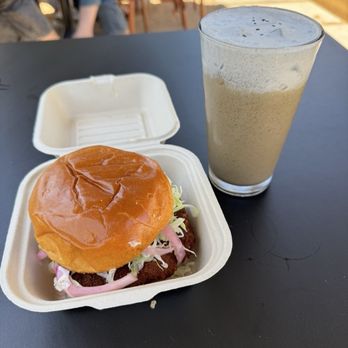 Yutori - Ebi Katsu Sando and Hojicha Goma Latte - Japanese Near Me - Palo Alto, California