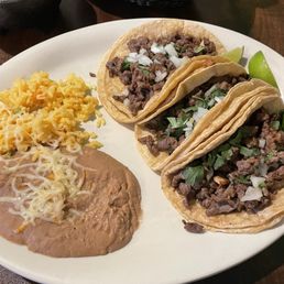 3 taco combo - carne asada tacos
