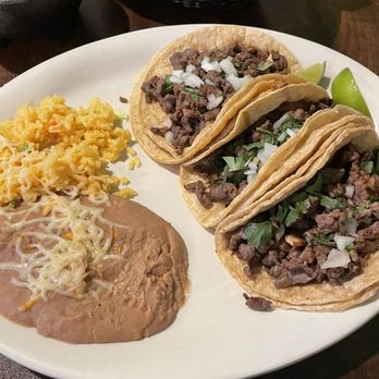 El Cajete - 3 taco combo - carne asada tacos - Mexican Near Me - Michigan City, Indiana