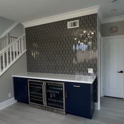 Luis Duque Stone - The entire backsplash area he completed