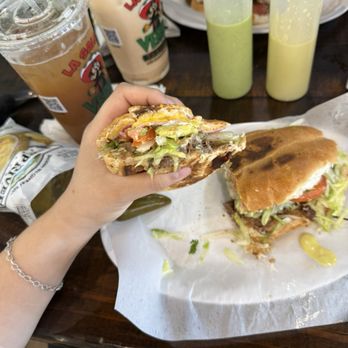 La Salsa Verde - Torta con Jamón y Fajitas  Agua Fresca de Tamarindo - Tacos Near Me - Carrollton, Texas